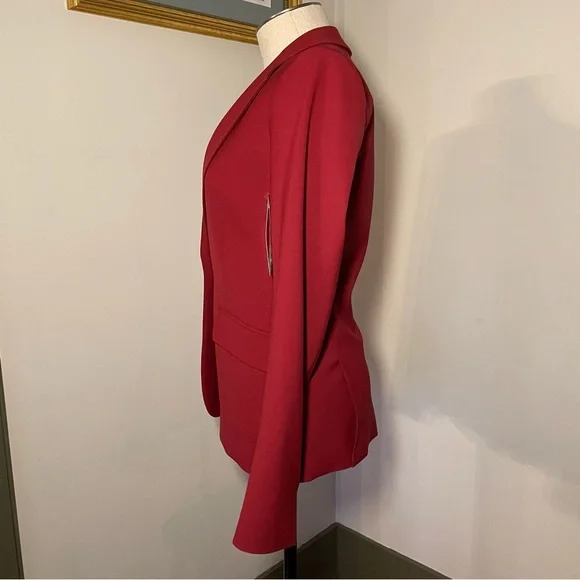 Theory Gabrielle Flame Red Women's Blazer Size: 00 - Picture 3 of 8